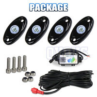 OVOVS-Sistema de iluminación automática, luces de neón de 12V, 4 vainas RGB, luz de roca LED para recoger ATV UTV
