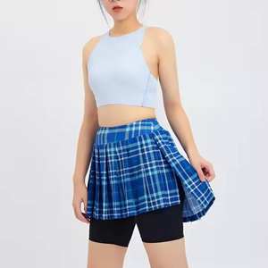 Luckpanther 定制女童格子图案健身百褶裙高尔夫网球裙带内裤女式高尔夫裙运动服 - Product Image 2