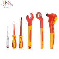(HAORUITESI) H6050019 Kit d'outils d'électricien isolés VDE résistants à haute tension, 46 pièces