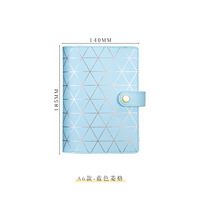 Classeur A5 personnalisé en cuir PU à feuilles mobiles A6 organisateur planificateur à anneaux classeurs or grille couverture de cahier élégant magnétique
