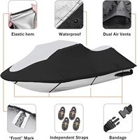 Housse Jet Ski 3 sièges résistante imperméable 210D de qualité marine résistante aux UV compatible avec Yamaha Sea-Doo Kawasaki
