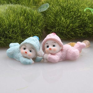 Ornements de micro-paysage Figures en résine de bébés rampants Jeux de bac à sable psychologique et jouets de sable Thème d'art de thérapie - Product Image 3