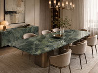 Dalles de marbre vert paon polies pour comptoirs de cuisine, bureaux, meubles-lavabos, tables rondes et étagères en pierre