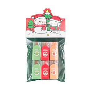 Gomme en plastique de Noël à motif de dessin animé, cadeau pour étudiant, pour <span class=keywords><strong>le</strong></span> dessin des enfants, correction sans traces, papeterie créative, <span class=keywords><strong>prix</strong></span> - Product Image 5