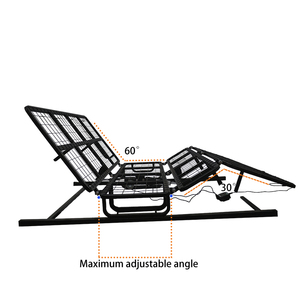 Современная Европейская гостиничная квартира односпальная двойная железная сталь Регулируемый Электрический металлический каркас кровати односпальная двуспальная кровать цельная опорная рама - Product Image 2