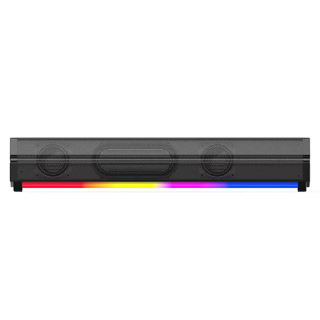 KENUO Wireless RGB Color Light FM Radio Home Computer 3D Surround Small Led Mini Sound Bar
