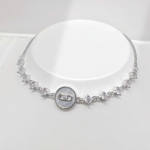 custom plata 925 sterling <b>silver</b> butterfly shape crystal <b>bracelet</b> women elegant gold plated shell <b>charm</b> Chain Link <b>bracelets</b> - Product Image 3