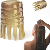 Peigne en corne de bœuf naturelle pour la croissance des cheveux, masseur de cuir chevelu, outil Guasha à dents larges, soin relaxant, brosse exfoliante pour le shampoing, cadeau personnalisé