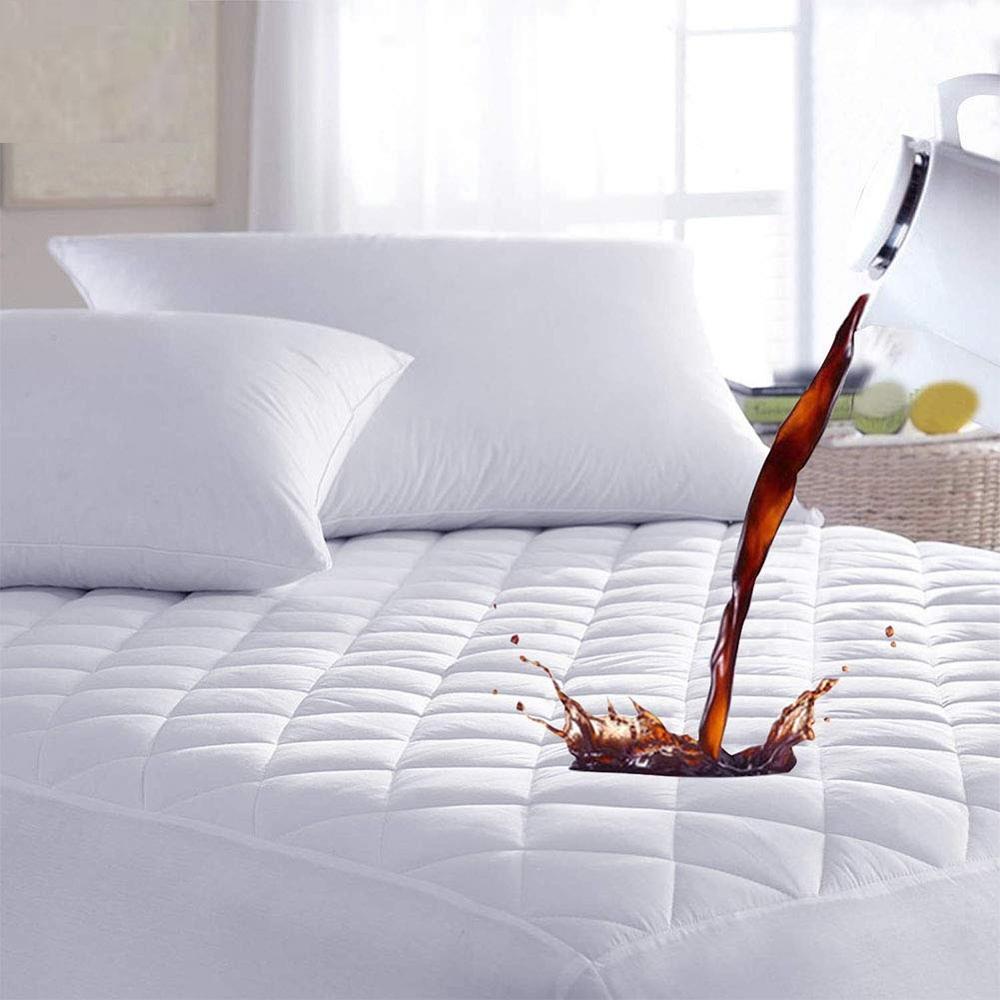 Стеганый матрас большого размера, 100% водонепроницаемый гипоаллергенный чехол для матраса