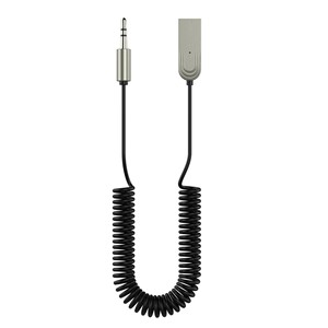 อะแดปเตอร์ไร้สายสำหรับรถยนต์แบบขายส่ง 5.3 USB เป็นแจ็ค 3.5 มม. สายสปริงสำหรับฟังเพลงแบบแฮนด์ฟรี ลำโพง - Product Image 4