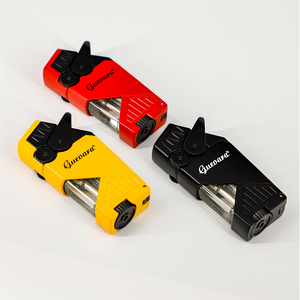 Antorcha de bolsillo de <span class=keywords><strong>gas</strong></span> a prueba de viento encendedor de fuego brillante de doble llama de lujo para viajes - Product Image 5