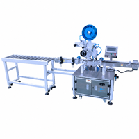 Machine d'étiquetage automatique de bouteilles cosmétiques pour shampooings, lotions, crèmes, soins de la peau, flacons, pots et contenants