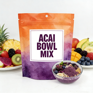 บรรจุภัณฑ์แบบซองตั้งพิมพ์ลายเองสำหรับราสเบอร์รี่ผสมเมล็ดเจีย ให้ลักษณะพรีเมียมและปกป้องรสชาติให้สดใหม่ - Product Image 3