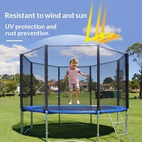 Trampoline d'extérieur pour enfants de 5 à 16 pieds avec filet de sécurité en PE, fabriqué sur mesure pour un usage domestique