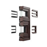 Ventana Abatible Hacia Adentro de Madera Revestida de Aluminio con Doble Acristalamiento y Rotura de Puente Térmico de Alta Eficiencia Energética Huasin para Casas Tradicionales Chinas