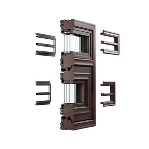 <span class=keywords><strong>Ventana</strong></span> de apertura interior de madera revestida de aluminio de doble acristalamiento con rotura térmica de alta eficiencia energética para hogares chinos tradicionales - Product Image 2