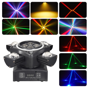 Disco Quad-ARM Bee Eye 5-in-1 KTV Bar 90W <span class=keywords><strong>LED</strong></span> DMX512 chùm di chuyển đầu RGB Đảng hiệu ứng sân khấu di chuyển đèn - Product Image 1