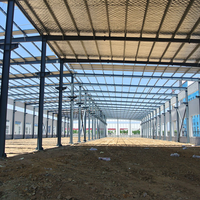 Bâtiment en structure métallique chinoise à faible coût, atelier préfabriqué personnalisé en acier léger industriel moderne, garage, hangar, entrepôt extérieur
