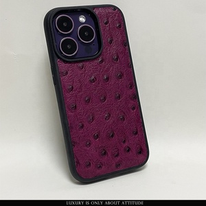Commercio all'ingrosso struzzo goffrato in pelle di gomma paraurti cellulare cassa del telefono cellulare per <span class=keywords><strong>iphone</strong></span> 16 15 14 <span class=keywords><strong>13</strong></span> Pro - Product Image 2