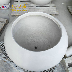 Nuevos Materiales de Construcción de Piedra, Maceta Redonda de Cemento GRC, Hormigón de Alto Rendimiento Resistente a la Corrosión para Centros Comerciales y Cafeterías - Product Image 1