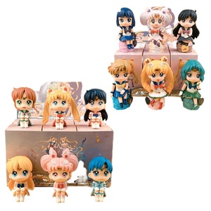 10 Styles Tsukino Usagi Makoto Mini <span class=keywords><strong>Manga</strong></span> Figurine dessin animé marin lune Surprise Anime Figure mystère aveugle boîte jouets - Product Image 1