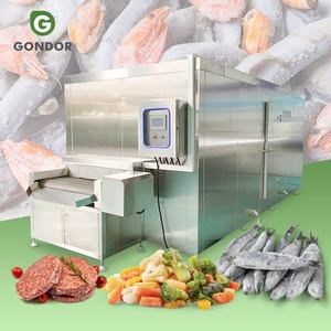 Ammoniac 500 kg/H Plaque Frozen Tunne Belt Fluidisé Icecrem <span class=keywords><strong>Le</strong></span> <span class=keywords><strong>plus</strong></span> <span class=keywords><strong>petit</strong></span> Tunnel de refroidissement Iqf Crevettes Congélateur en spirale - Product Image 1