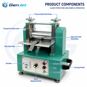 Machine de découpe de bandes GenJet, équipement de refendage électrique, options de taille 150, 300, 500 mm pour la production en atelier de matériaux flexibles - Product Image 6