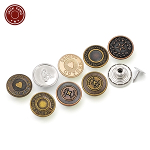 Boutons et rivets vintage en laiton KUNSHUO pour jeans, boutons en métal personnalisés avec logo pour vestes en jean - Product Image 3