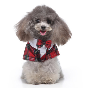 Traje de Esmoquin de Lujo Personalizado para Perro, OEM, Poliéster, con Corbata de Moño a Rayas, para Bodas, Cumpleaños, Fiestas, Disfraz Formal para Mascotas, Ropa para Perros Caballerosos - Product Image 6