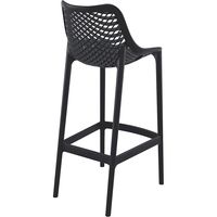 Tabouret de bar moderne en plastique avec dossier en maille diamantée, hauteur fixe, pour usage extérieur, hôtelier ou en salle à manger, idéal pour comptoir de cuisine ou bar à domicile