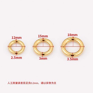 Collar de Acero Inoxidable 316 Hipoalergénico con Baño de Oro de 18K y Cierre de Anillo de Resorte con Zirconia, Resistente al Agua, Fabricación Personalizada OEM ODM - Product Image 3
