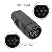 Adaptateur Zencar 32A pour véhicule électrique, GBT vers Type 2, connecteur de charge pour véhicule électrique 7kW 22kW sans câble pour véhicule électrique de type 2