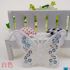 Dentelle brodée à motif papillon avec paillettes et patchs en dentelle, disponible à l'<span class=keywords><strong>achat</strong></span> en gros - Product Image 4