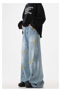 Pantaloni di Jeans Streetwear Jeans larghi oversize larghi a vita alta a gamba larga larghi da donna - Product Image 2