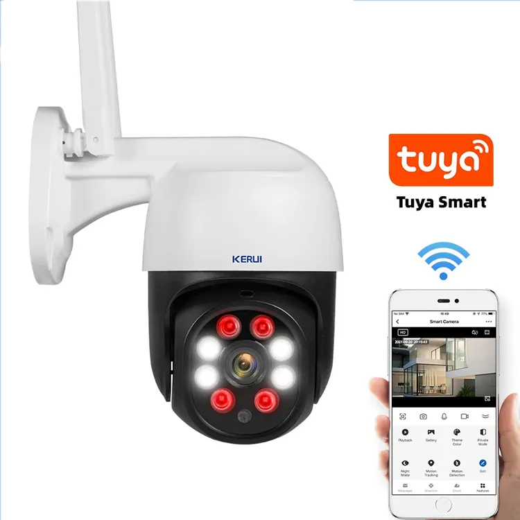 Outdoor 4X Digital Zoom Speed Dome WiFi Ip Camera Wireless Auto Tracking Outdoor Home Security Ip PTZ Camera