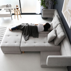 Divano letto angolare multifunzione सोफा सेट के साथ एल आकार सोफे सह बिस्तर भंडारण - Product Image 1