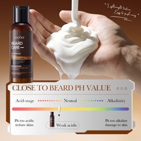 Kit de Soins Barbe Homme Marque Blanche : Shampoing et Après-Shampoing au Bois de Santal Hydratant, Nourrissant et Nettoyant en Profondeur