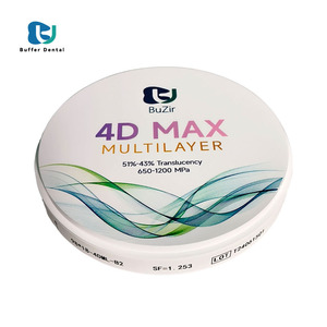 Bloc de <span class=keywords><strong>zircone</strong></span> multicouche 4D Max à haute performance pour les laboratoires dentaires, les cliniques dentaires, les matériaux de dentisterie <span class=keywords><strong>en</strong></span> fauteuil, les couronnes et les bridges - Product Image 1