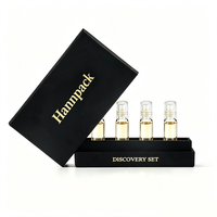 Coffret de découverte de parfums en velours haut de gamme, boîte rigide personnalisée avec insert en EVA préformé pour échantillon de parfum, boîte cadeau en carton