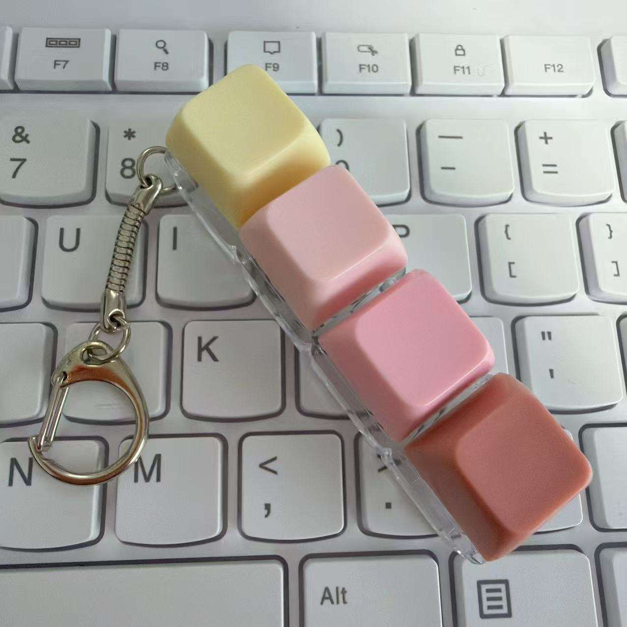 light yellow, nude pink, light pink, brick red