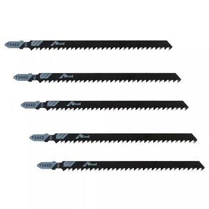 DZ 5 pièces T344D T-Shank HCS lames de <span class=keywords><strong>scie</strong></span> <span class=keywords><strong>sauteuse</strong></span> coupe rapide pour bois contreplaqué <span class=keywords><strong>PVC</strong></span> plastique-bricolage haute fréquence soudé OEM personnalisable - Product Image 1