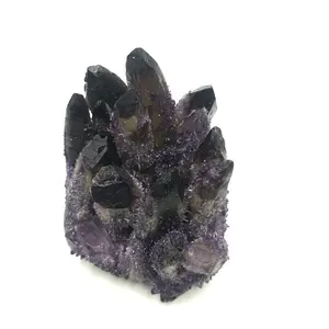 amethyst phantom crystal cluster ghost cluster green quartz cluster