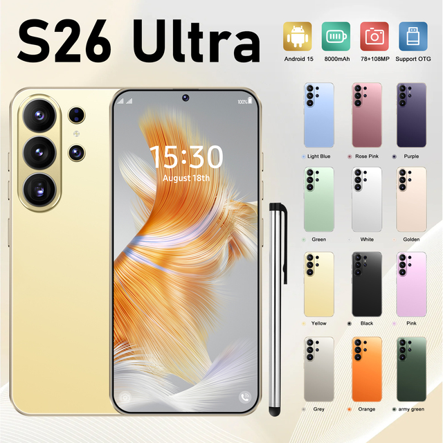 2026 New S26 Ultra Deca Core 1TB Storage 5G Smartphone 7.3-inch Display Large Battery 108MP Camera Dual SIM Face Unlock Phone