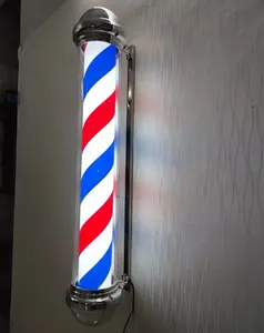 Barber Pole M101 Series CE Chrome Plated Water Proof Rotating LED Barber Shop Pole