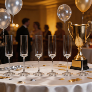 Copas de Champán de Vidrio Transparente al por Mayor, Elegantes Copas para <span class=keywords><strong>Vino</strong></span> Espumoso con Tallo para Restaurantes, Bodas y Fiestas - Product Image 3