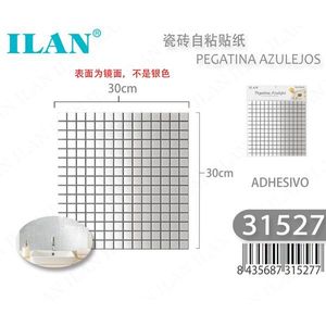 Adesivo per Piastrelle Ilan Autoadesivo 30x30cm, Decorazione Murale con Superficie a Specchio - Product Image 1