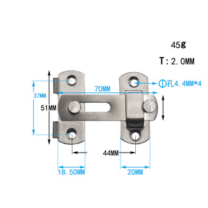 Stainless Steel Window Buckle <b>Lock</b> Anti Theft Door Latch <b>Lock</b> for Home Office - Product Image 2