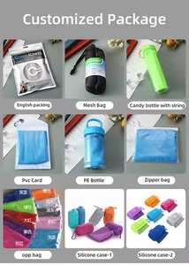 सिलिकॉन मामले के साथ गर्मी त्वरित शुष्क शीतलन तौलिया अनुकूलित खेल जादू तत्काल बर्फ शीतलन तौलिए - Product Image 4