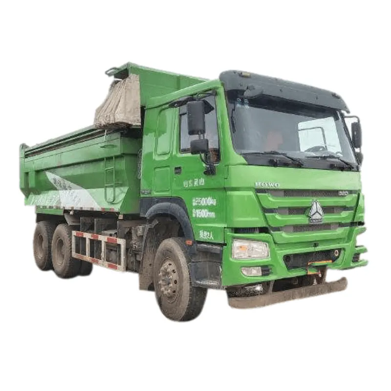 Usato piccolo dumper 380 Hp 6x4 verde motore Weichai usato camion Howo camion in vendita