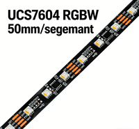 16-битная светодиодная лента с высокой частотой обновления, новинка, DC12V, UCS7604, RGBW, внешний контроллер, 60 светодиодов, полноцветная, 65536 оттенков серого, цифровая